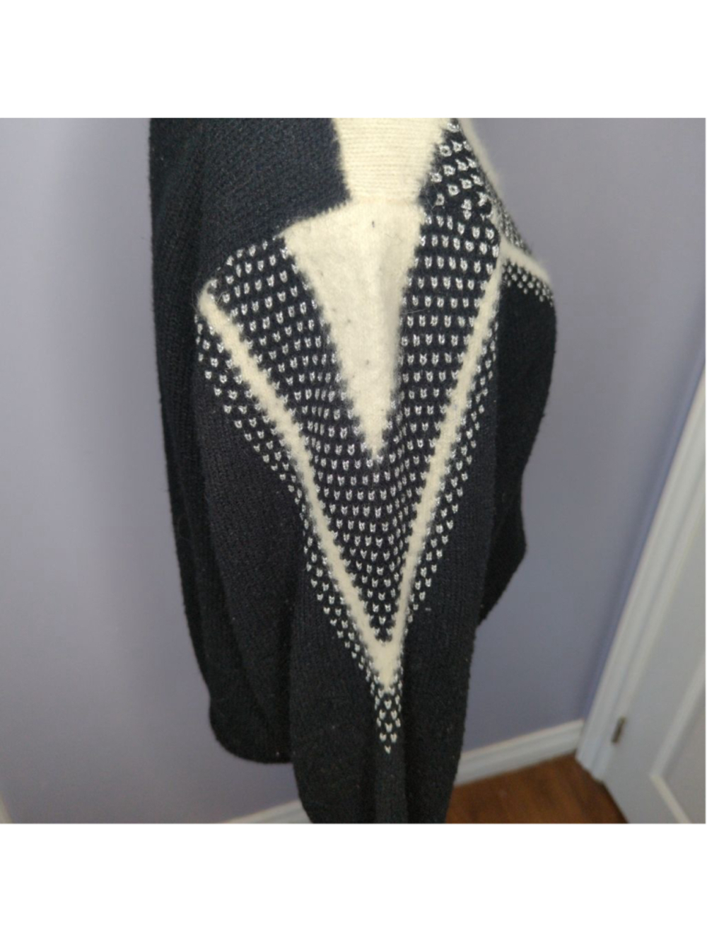 Vintage Christina Grant Angora Blend Sweater - Metallic Accents - Sz 2X - 80s - Picture 5 of 15